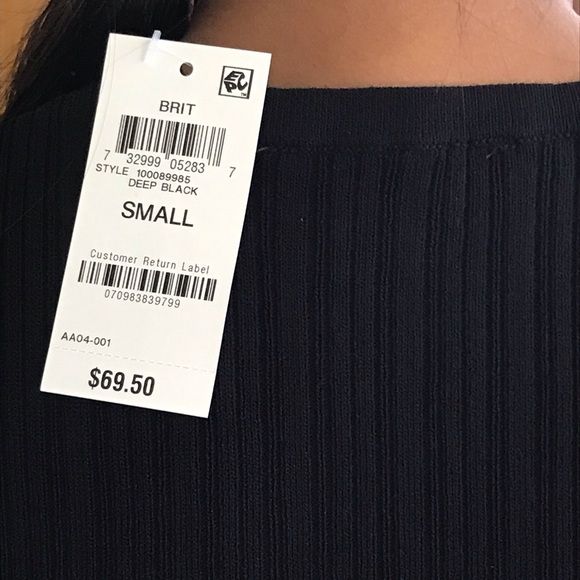 INC NWT Size Small  Wrap Over Black Sweater - Picture 6 of 8